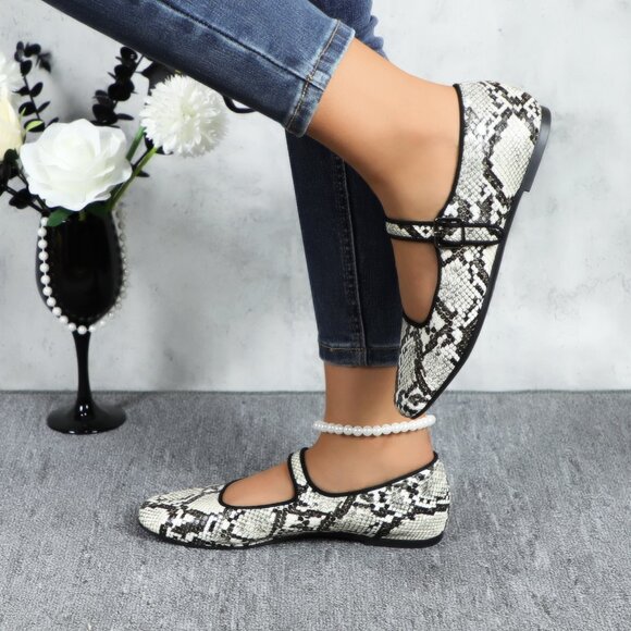 Cushioned Insole Classic Mary Jane Ballet Flat Adjustable Ankle Strap - Picture 2 of 11